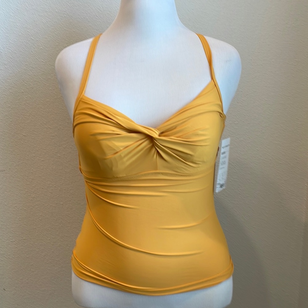 New Athleta Twist Up Tankini Top Swimwear 34 B/C